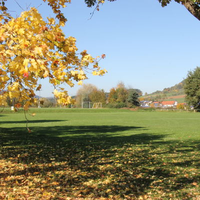 Bild vergrößern: Sportanlage Mittelrsselbach im Herbst