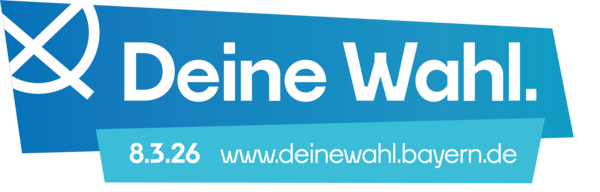 Bild vergr&ouml;&szlig;ern: Logo Kommunalwahlen Bayern 2026