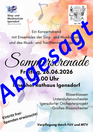 Bild vergr&ouml;&szlig;ern: Plakat Absage Sommerserenade