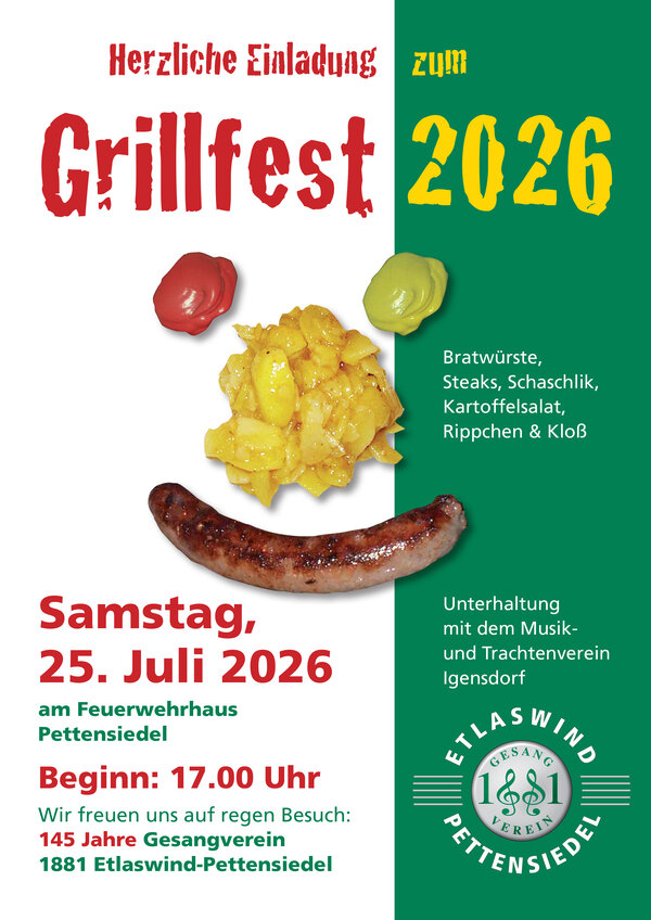 Bild vergr&ouml;&szlig;ern: Grillfest Pettensiedel 2026