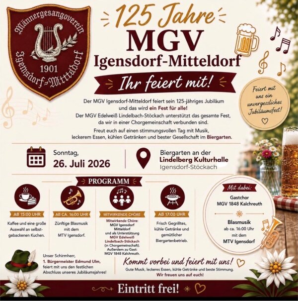Bild vergr&ouml;&szlig;ern: Plakat MGV Igensdorf-Mitteldorf