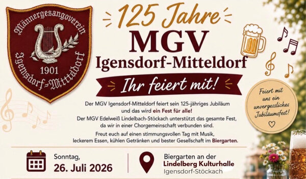 Bild vergr&ouml;&szlig;ern: Plakat MGV Igensdorf-Mitteldorf